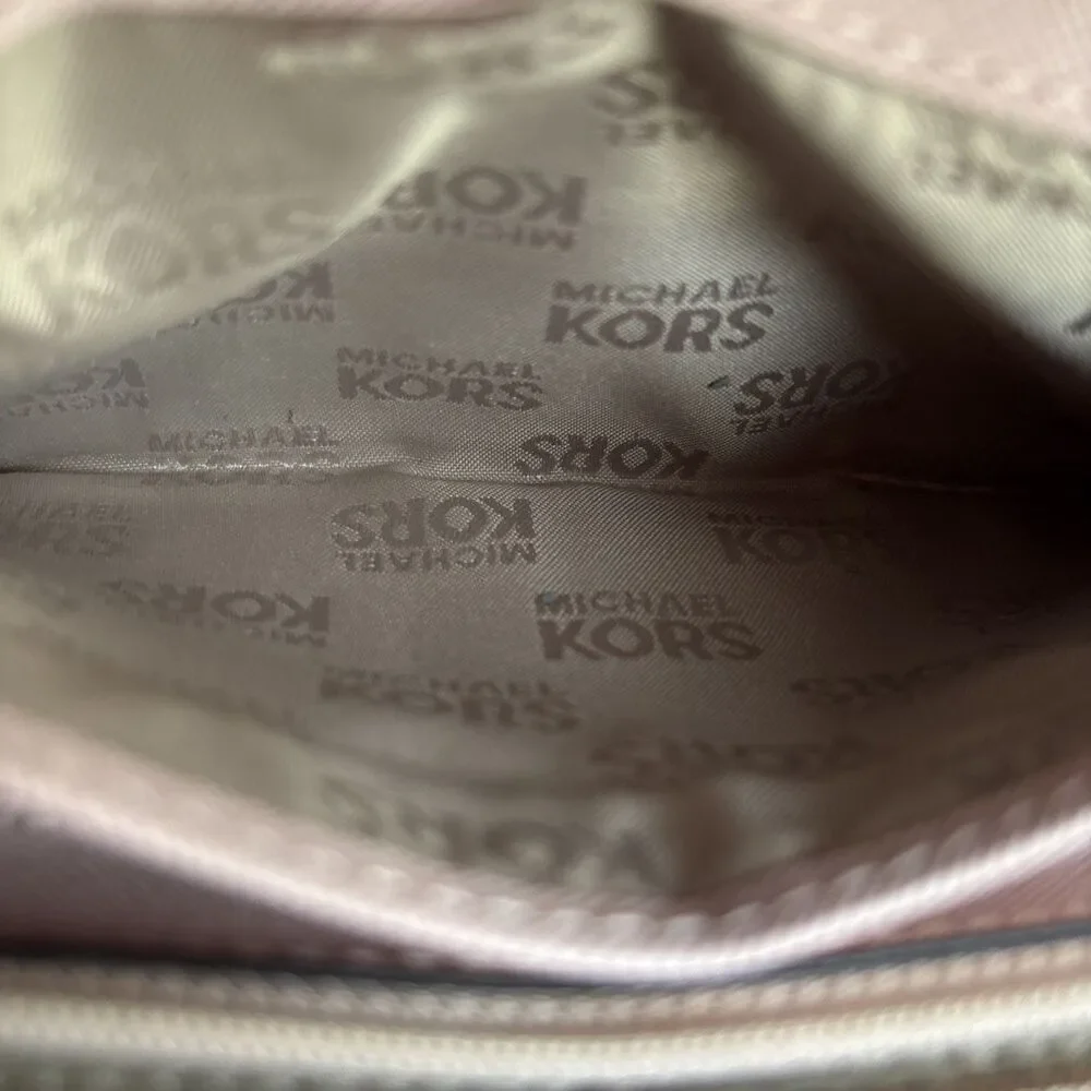 Michael Kors  Fulton Pebble Leather Flap Continental Wallet Ballet Pink 90s Y2K